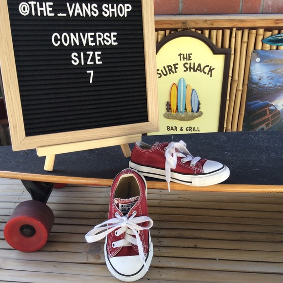 Converse Other - Converse All Star Canvas Low Top Sneakers Size 7